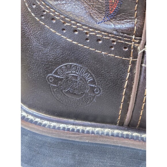 Justin Original Workboots Wide Square Toe Brown Men’s 9 1/2 EE WK4681. Design main image 9
